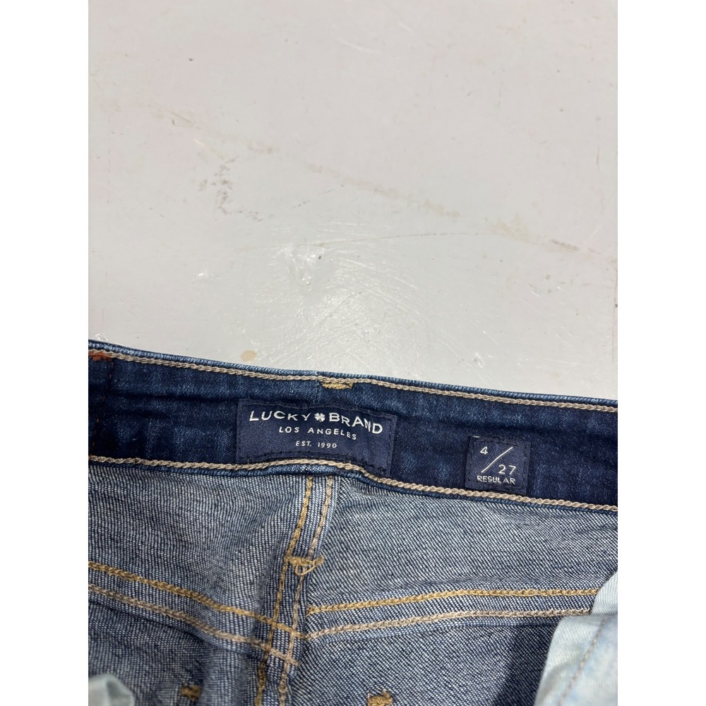 Lucky Brand Womens Skinny Jeans Dark Wash Denim Size 4 27 Regular Mid Rise - Picture 3 of 7